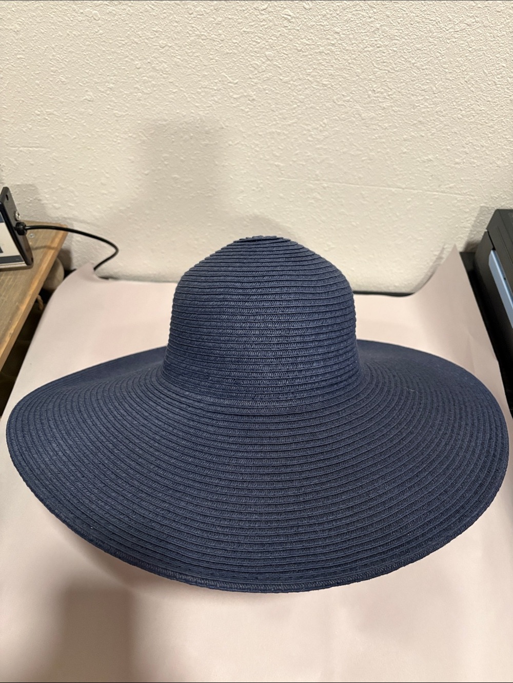 Vivian Navy Wide-Brim Sun Hat for Women 100% paper - Picture 2 of 9
